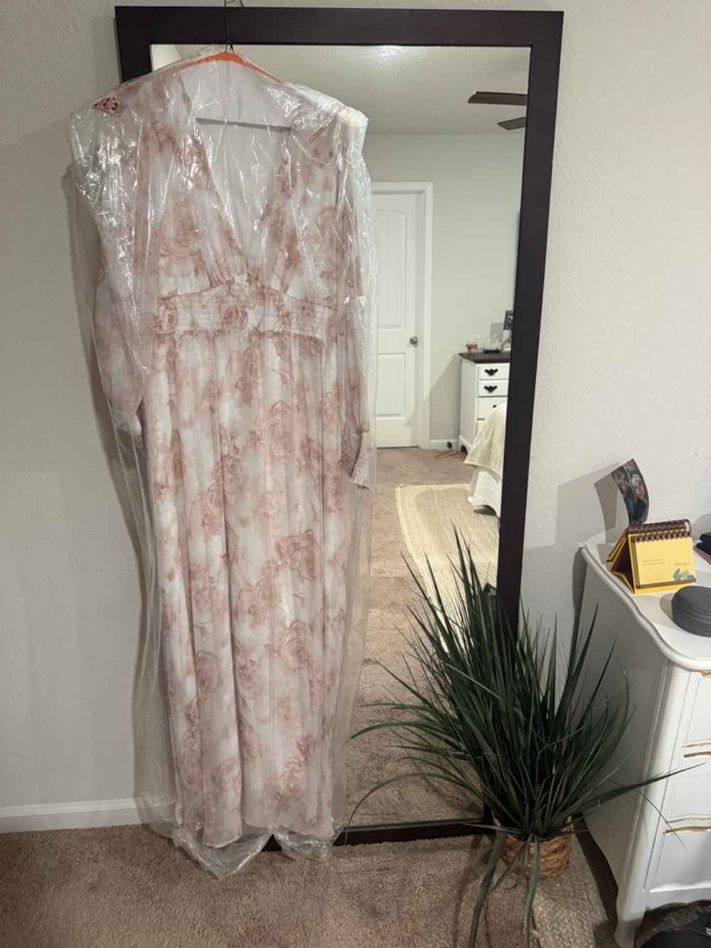 Baltic Born White Dress with Orange Trim